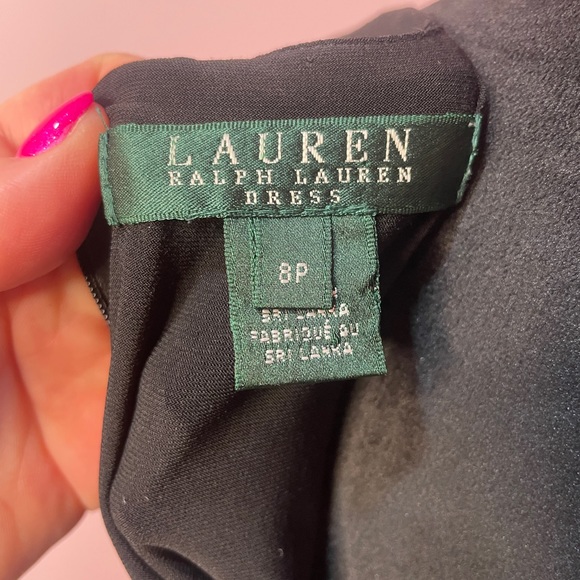 Ralph Lauren Houndstooth Dress Black with Faux Leather belt - Picture 5 of 13